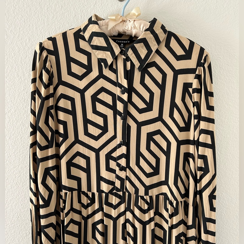 Geometric Print Maxi Dress